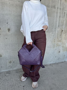 Женская сумка из эко кожи 0025 Фиолетовый - Sergio valentini фото 6