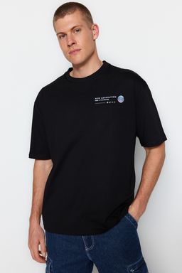 TRENDYOL MAN Beyaz Oversize/Genis Kesim Bask?l? %100 Pamuklu T-Shirt TMNSS23TS00238 - Trendyolmilla фото 2