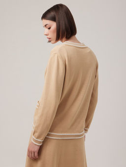 Кардиган женский 1231154001 beige/white