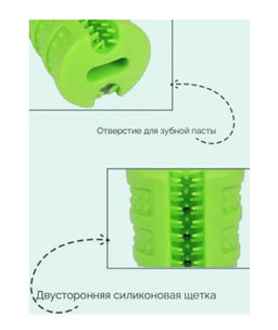 Зубная силиконовая щетка, игрушка, массажер для чистки зубов и языка мелких пород собак, 10х3х7см - Ying guns фото 3