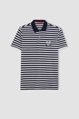 DeFactoFit Standart Fit K?sa Kollu Nak?sl? Sporcu Pike Polo Tisort
