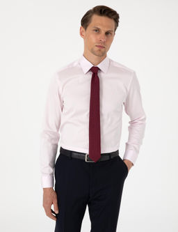 A__k Pembe Slim Fit Uzun Kollu Basic G_mlek
