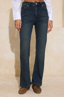 Yesil Yuksek Bel Comfort/Esnek Flare Jeans TWOSS26JE00022 - Trendyolmilla фото 9