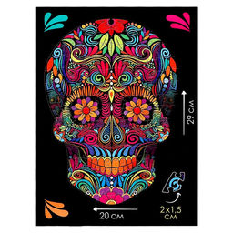 Фигурный пазл Красочный череп - Puzzle time фото 5