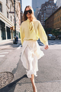 CAMISA LAZO RAYAS ZW COLLECTION / Amarillo