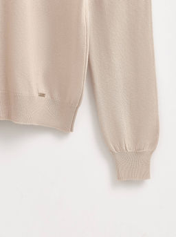 CONTE LDK 278 Базовый джемпер прямого силуэта из пряжи с вискозой beige