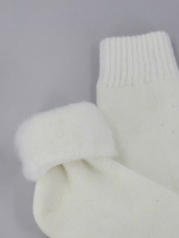Носки р.35-40 Шерстяные Пух Белые - Krumpy фото 3