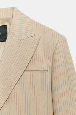 BLAZER CROPPED RAYAS ZW COLLECTION / Beige - Zara фото 9