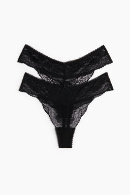 Pack de 2 bragas thong de encaje