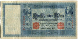 Банкнота 100 марок 1910 года Германия