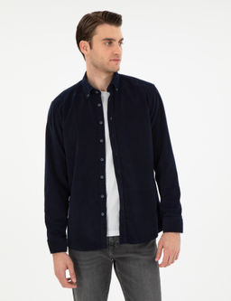 Lacivert Regular Fit Uzun Kollu G_mlek - Pierre cardin фото 3