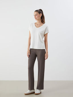 Beli Lastikli Dokulu Kad?n Pantolon