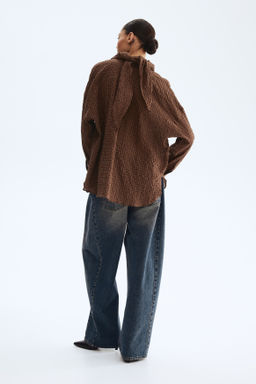 Camisa de sirsaca con fular - H&m фото 4