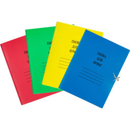 Папка с завязками Дело 300гр/м2 мелованный 4 цвета, 20 шт/уп - Attache фото 2