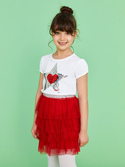 Beli Lastikli F?rf?rl? K?z ?ocuk Etek