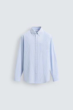Рубашка Zara CAMISA ESTRUCTURA RAYAS в полоску