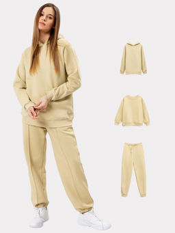 Утепленные джоггеры свободного силуэта в оттенке горчица - Mark formelle фото 3