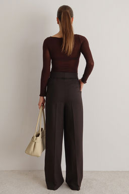 Koyu Kahverengi Pantolon TWOAW26PL00159 - Trendyolmilla фото 5