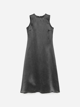 Vestido midi de sat?n aplastado