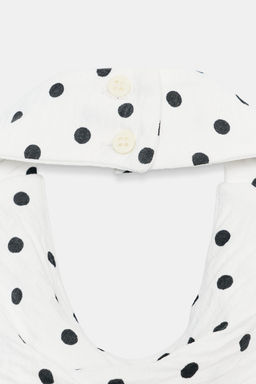 TOP HALTER LUNARES / Blanco / Negro