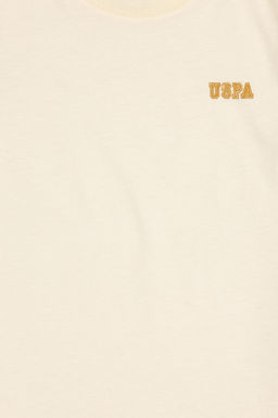 Erkek _ocuk Ekru Bisiklet Yaka Ti__rt - U.s. polo assn фото 4