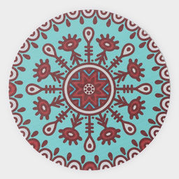 Набор салфеток сервировочных Доляна Колли, d=38 см, 4 шт, цвет бирюзовый  фото 2