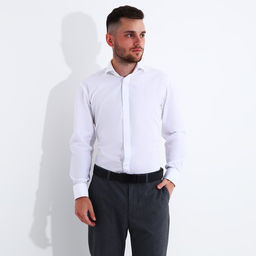 Ремень мужской, ширина 4 см, автомат, пряжка металл, цвет чёрный - Simaland фото 4