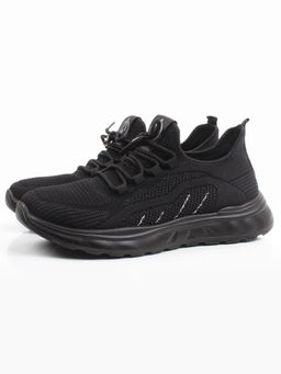 03-TEX-D01-05 BLACK Кроссовки летние мужские (текстиль)