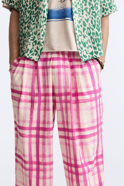 CHECK PRINT TROUSERS - LIMITED EDITION - Zara фото 5