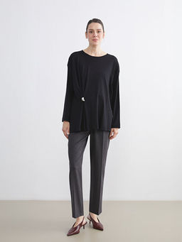 Bisiklet Yaka B?zg?l? Kad?n Tunik