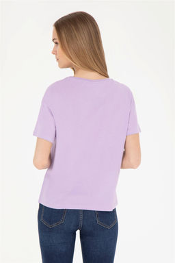 Женская сиреневая футболка - U.s. polo assn фото 5