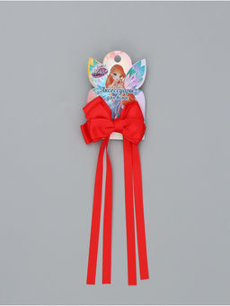 Бант для волос на заколке с лентами, красный, Винкс