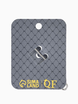 Булавка «Вензель» L=7 см, радужная в серебре