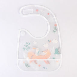 Нагрудник для кормления Крошка Я «Baby of nature» непромокаемый на липучке, с карманом