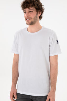 Erkek Regular Fit Bisiklet Yaka Beyaz Basic Ti__rt Sepette S_rpriz _ndirim - U.s. polo assn фото 4