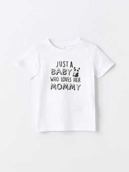 Bisiklet Yaka Bask?l? Erkek Bebek Ti??rt