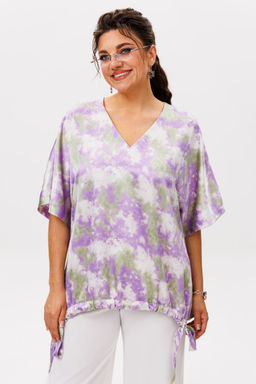 Блуза ANELLI 1606 лавандовое поле  фото 9