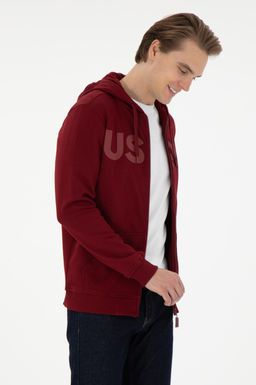 Мужской бордовый вязаный кардиган Неожиданная скидка в корзине