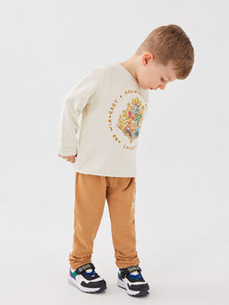 Bisiklet Yaka Harry Potter Bask?l? Erkek Bebek Sweatshirt ve E?ofman Alt 2li Tak?m - Waikiki фото 2