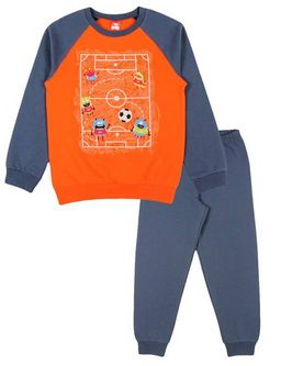 CRB wear/CAK 5395 Пижама для мальчика, темно-серый-оранжевый/Ex.Cherubino