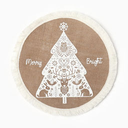 Салфетка сервировочная Merry bright цвет белый, 37*37 см, джут
