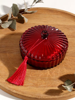 Ароматическая свеча в шкатулке «Красная», 3 фитиля, роза, 13.3×13.3×9.5 см