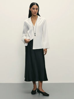 Атласная юбка миди / Zarina  фото 2