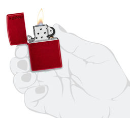 Зажигалка ZIPPO Логотип с покрытием Красное карамелизированное яблоко | Candy Apple Red 21063ZL  фото 5