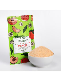 Цена за 4 шт. Соль для ванн с пеной Happy персик и жасмин, 100 г