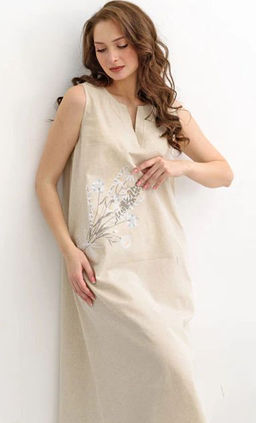 ЛЕН с ХЛОПКОМ  Сарафан платье  Льняное лето