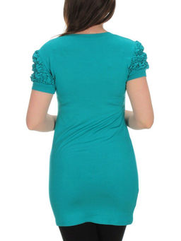 17251 TURQUOISE Туника женская (92% вискоза, 8% эластан)
