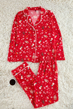 Siyah Yumusak Hissiyatl? Y?lbas? Temal? Orme Pijama Tak?m? THMAW24PT00051 - Trendyolmilla фото 10