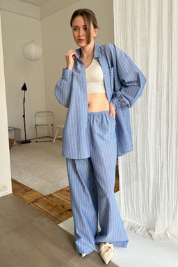 Костюм женский SET065/07/Голубой, белый - M&G all natural фото 8