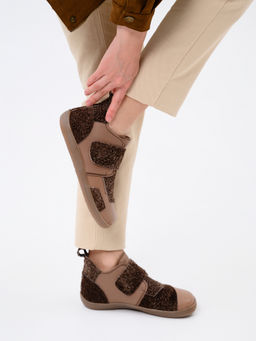 Ботинки женские демисезонные 206.NATAbr.Коричневый джангл+коричневый бабил/Шерсть